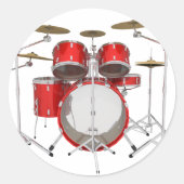 Red Drum Kit: Ronde Sticker (Voorkant)