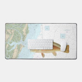Red Drum op Tybee Island naar Doboy Sound Chart Bureaumat (Keyboard & Muis)
