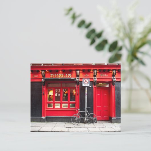 Red Dublin Pub Briefkaart (Staand voorkant)