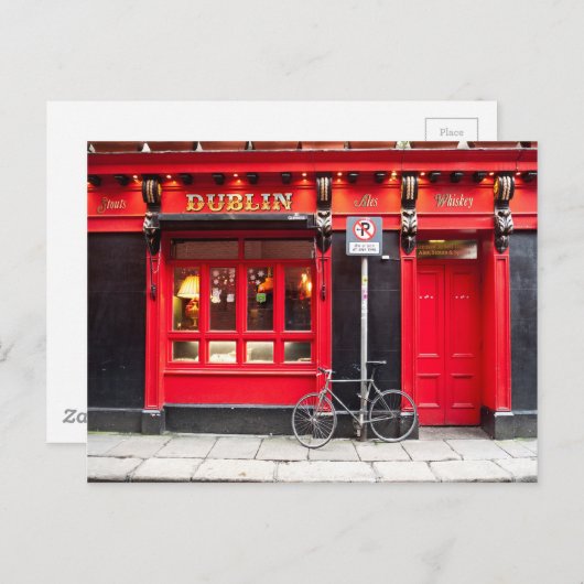 Red Dublin Pub Briefkaart (Voorkant / Achterkant)