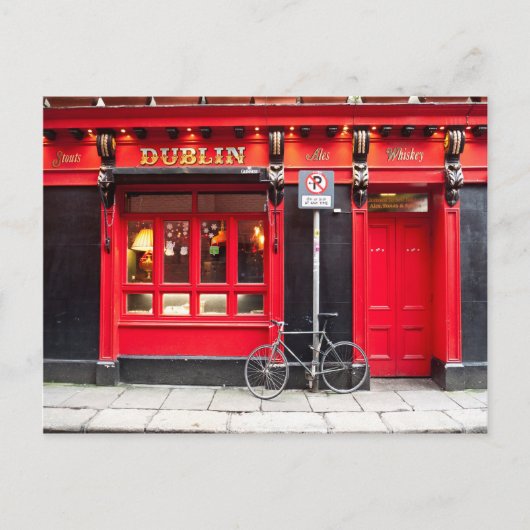 Red Dublin Pub Briefkaart (Voorkant)