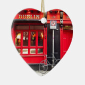 Red Dublin Pub Keramisch Ornament (Rechts)