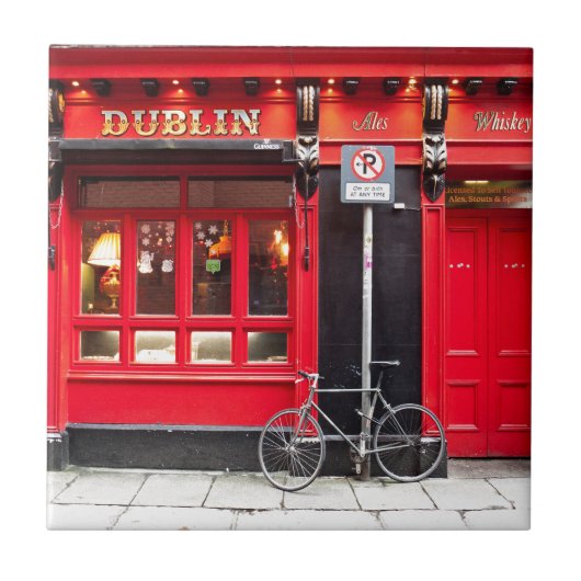 Red Dublin Pub Tegeltje (Voorkant)