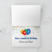 Red Dump Truck Birthday Boy Name & Age Kaart (Binnen)