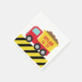 Red Dump Truck Bouw Jongens Verjaardagsfeest Servetten (Hoek)
