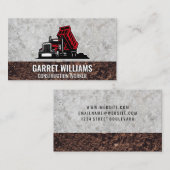 Red Dump Truck | Concrete and Dirt Visitekaartje (Voorkant / Achterkant)