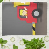 Red Dump Truck Construction Builder Boy Theedoek (Gevouwen)