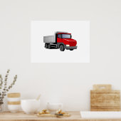 Red Dump Truck Poster (Keuken)