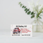 Red Dump Truck Visitekaartje (Staand voorkant)