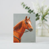 Red Dun Chestnut Sorrel Western Quarter Horse Briefkaart (Staand voorkant)