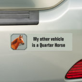 Red Dun Chestnut Sorrel Western Quarter Horse Bumpersticker (Op auto)
