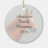 Red Dun Chestnut Sorrel Western Quarter Horse Keramisch Ornament (Achterkant)