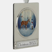 Red Dun Chestnut Sorrel Western Quarter Horse Silv Verzilverd Banner Ornament (Rechts)