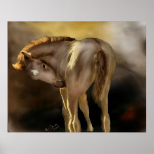 Red Dun Filly Large Poster (Voorkant)
