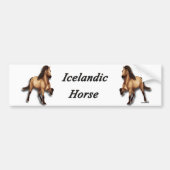 Red Dun IJslands paard Bumpersticker (Voorkant)