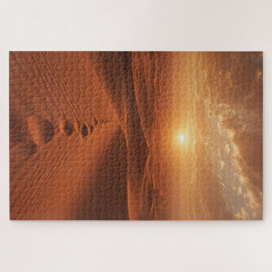 Red Dune Horizon – Sunlit Desert Path Puzzle Legpuzzel (Horizontaal)