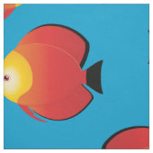 Red Duscus Tropical Fish Print Patroon Stof (Swatch)