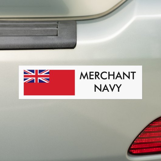 Red Duster, MERCHANT NAVY Bumpersticker (Op auto)