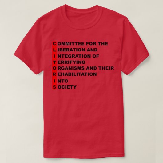 Red Dwarf CLITORIS T-shirt (Design voorkant)
