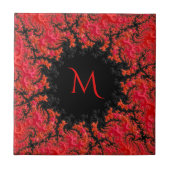 Red Dwarf Dynasty Fancy Fractal Abstract Monogram Tegeltje (Voorkant)