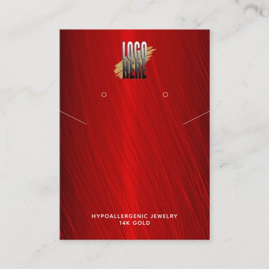 Red Earning ketting Display Logo sociale media Visitekaartje (Voorkant)