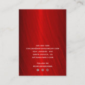 Red Earning ketting Display Logo sociale media  Visitekaartje (Achterkant)