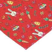 Red Easter Pattern Table Runner Korte Tafelloper (Hoek)