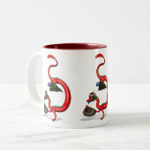 Red Eastern Dragon Tweekleurige Koffiemok (Voorkant links)