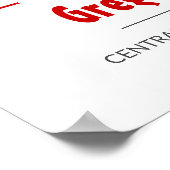 Red Edgy Abstract Afstuderen penseelfoto Poster (Hoek)