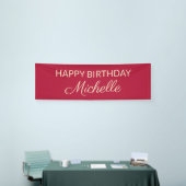 Red Editable Color Happy Birthday Name Banner (Beurs)