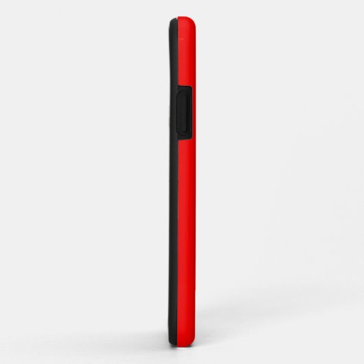 Red Editable Monogram Hoesje-Matte iPhone Case (Achterkant/rechts)