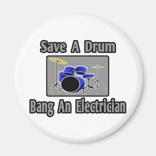 Red een drum...Bang een elektricien Magneet (Voorkant)