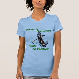 Red een gondelbaan en een italiaan t-shirt