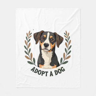 Red een Leven - Adopt een Hond - Vintage Reddingsh Fleece Deken