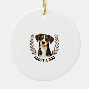Red een Leven Adopt een Hond Vintage Reddingshond  Keramisch Ornament