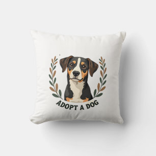 Red een Leven Adopt een Hond Vintage Reddingshond Kussen