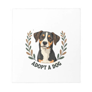 Red een Leven Adopt een Hond Vintage Reddingshond Notitieblok