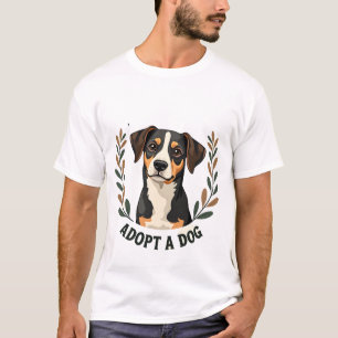 Red een Leven Adopt een Hond Vintage Reddingshond T-shirt