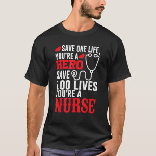 Red één leven Je bent een held Red 100 levens T-shirt