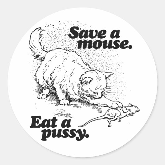 RED EEN MUIS -.png Ronde Sticker (Voorkant)