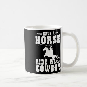 Red een paard dat een cowboy Funny Horse Riding Ma Koffiemok