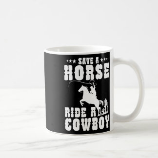 Red een paard dat een cowboy Funny Horse Riding Ma Koffiemok