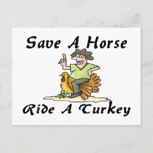 Red een paard in een Turkije Briefkaart