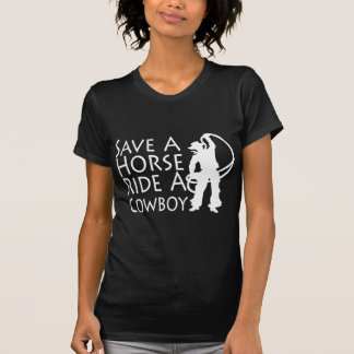 Red een paard met een cowboy 2 t-shirt