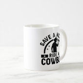 Red een paard met een cowboy koffiemok (Voorkant rechts)