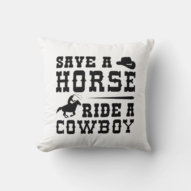 Red een paard met een cowboy kussen (Voorkant)