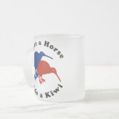 Red een paard, Ride a Kiwi Funny NZ Coffee Mok (Voorkant links)