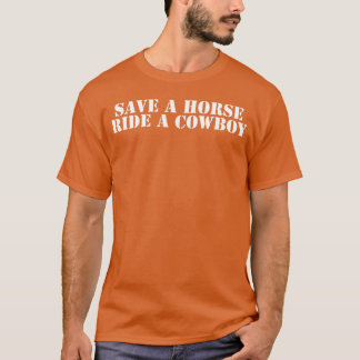 Red een paard Ride een Cowboy grappig T-shirt