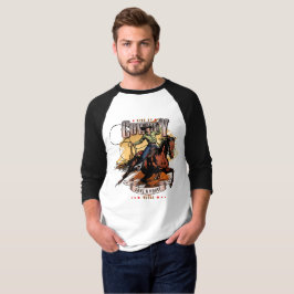 Red een paard; rij een cowboy | 3/4 mouw Raglan T-shirt