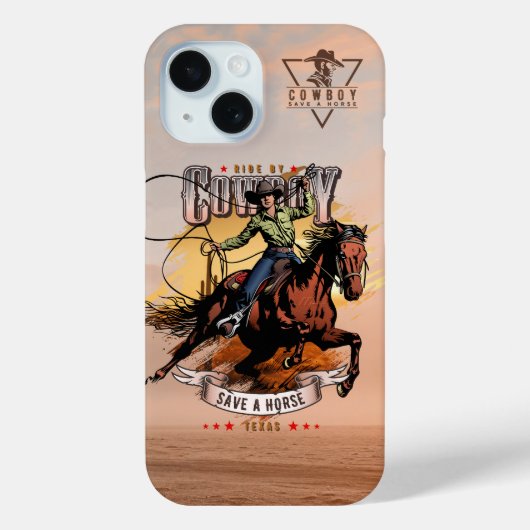 Red een paard; rij een cowboy | Case-Mate iPhone case (Achterkant)